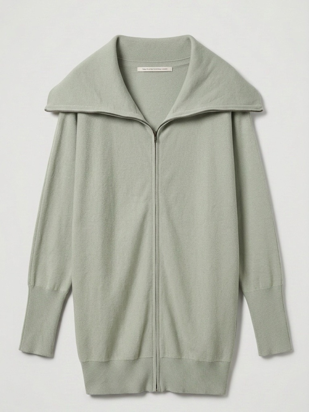 Twelfth Street by Cynthia Vincent Sage Zip-Front Draped Trench Coat